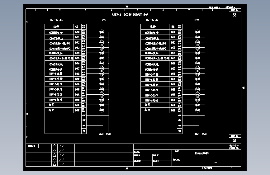 常用CAD电气图对照0056PLC输出图3