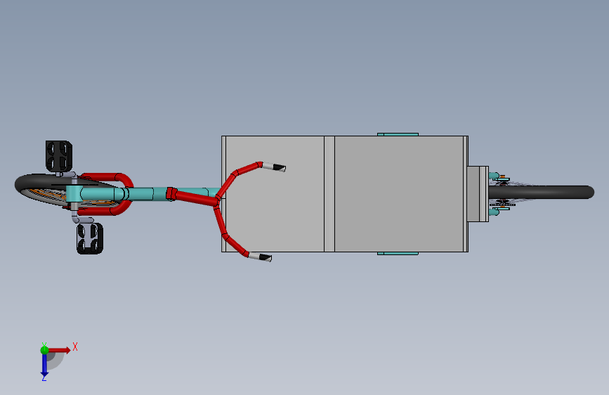 G065501-HPVC 自行车 ASME CBIT=自行车 俯视图