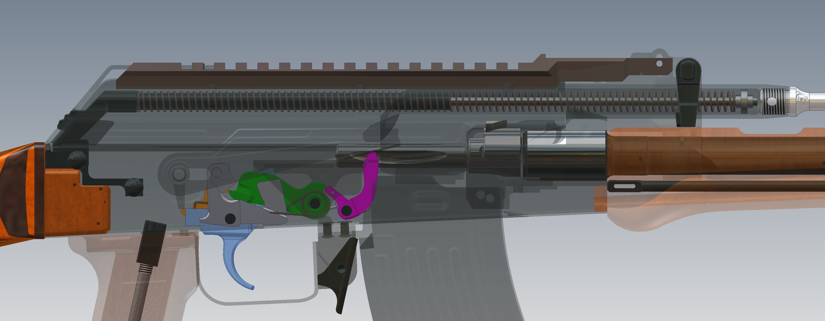 0148-AKM+(AK-47)=仅限虚拟游戏设计,不可制作实物,否则后果自负