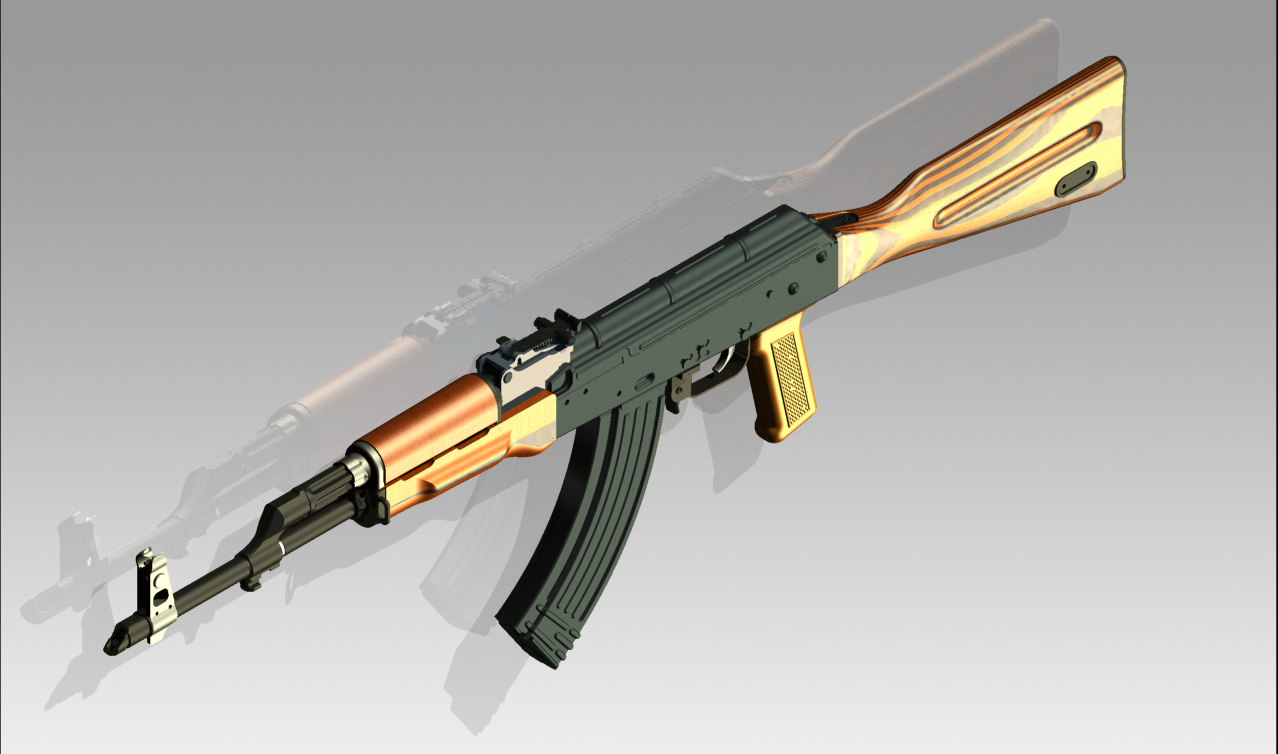 0148-AKM+(AK-47)=仅限虚拟游戏设计,不可制作实物,否则后果自负