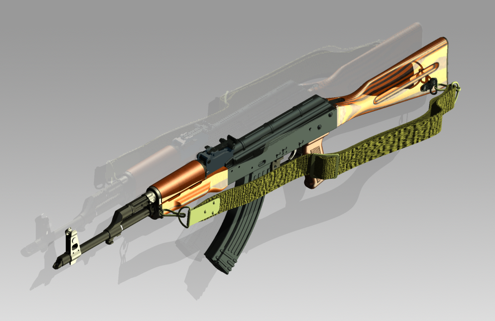 0148-AKM+(AK-47)=仅限虚拟游戏设计,不可制作实物,否则后果自负