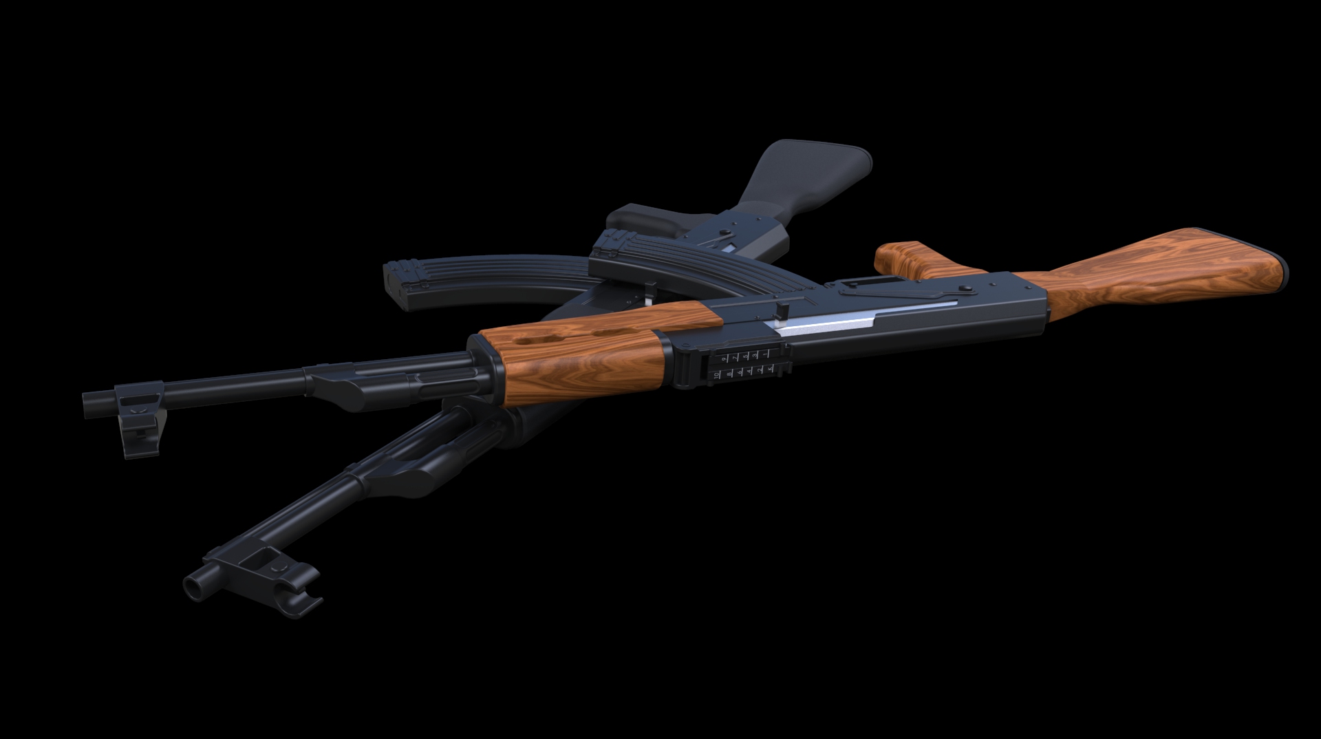 0145-AK+47+-+比例+_1_1=仅限虚拟游戏设计,不可制作实物,否则后果自负