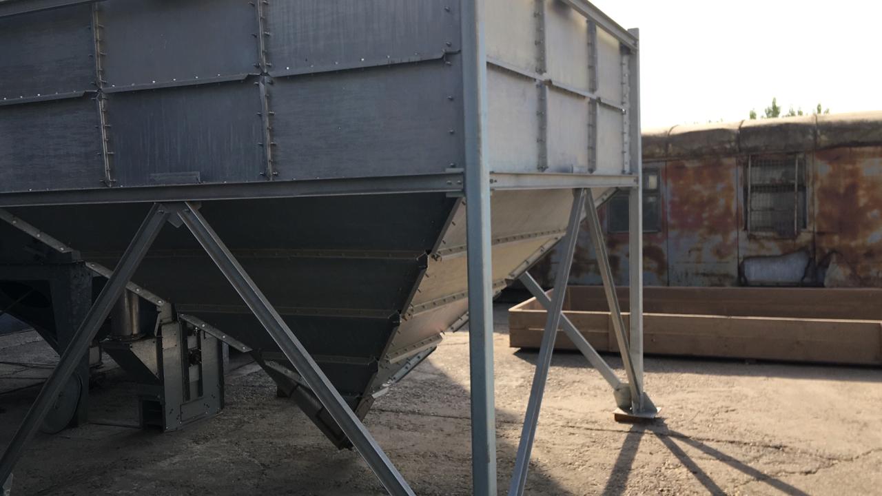 漏斗(GH)来把谷物装袋到铁路漏斗车