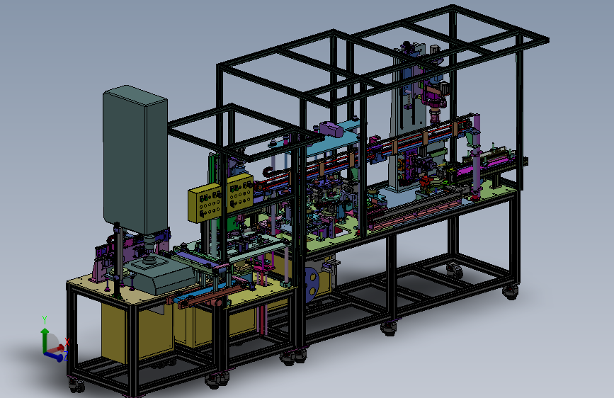 超音波焊接测漏自动化一体杯子生产线 SolidWorks设计
