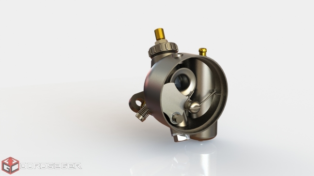 G067085-Bing化油器12mm - 50cc Puch MV50 1973 3D模型=滑板车