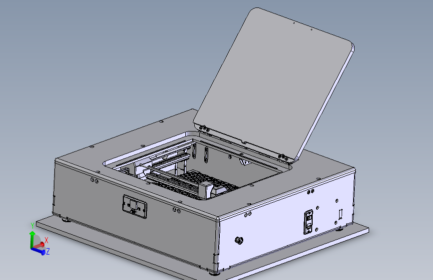 60W激光切割机3D模型图纸 STEP格式