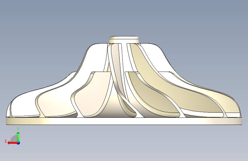 G049363-涡轮转子+(1)=叶轮推进器 背面视图