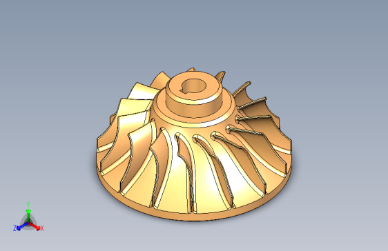 G049875-3D+CAD+基础练习_+涡轮增压器叶片_+涡轮增压器叶轮_+Autodesk+Inventor+Pro=叶轮推进器