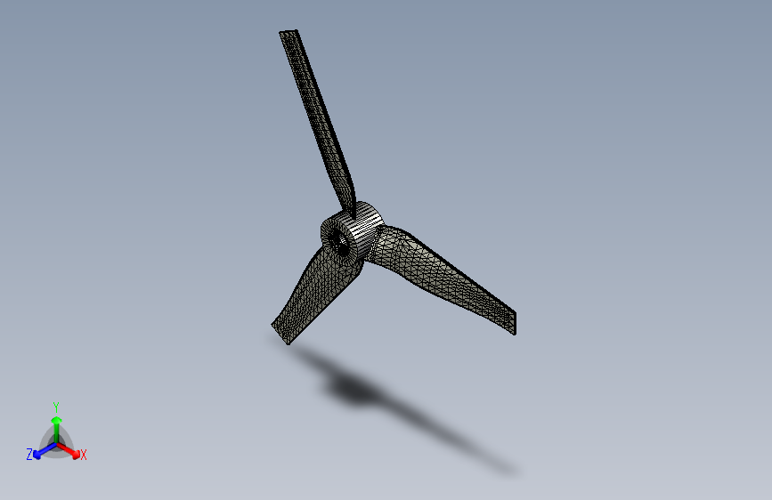 G050402-3D+3叶片风力涡轮机螺旋桨=螺旋桨