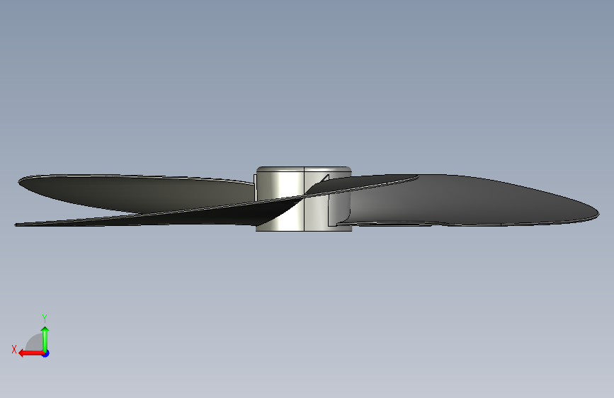 G050616-SolidWorks上的螺旋桨=螺旋桨 背面视图