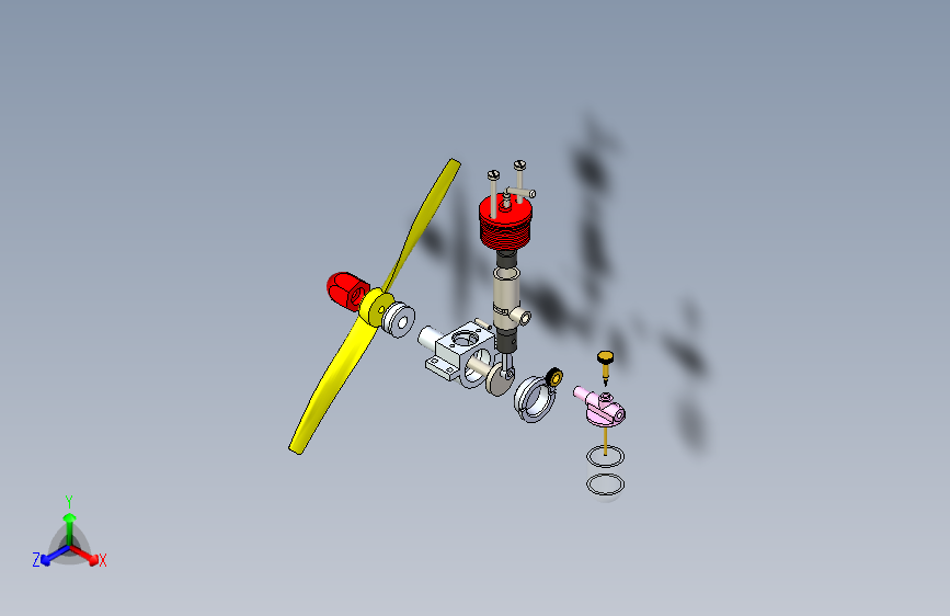 G050977-克兰福德家族0.24cc+Aero+Engine=螺旋桨
