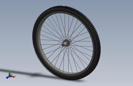 G068971-SolidWorks中的自行车轮=自行车轮毂轮子