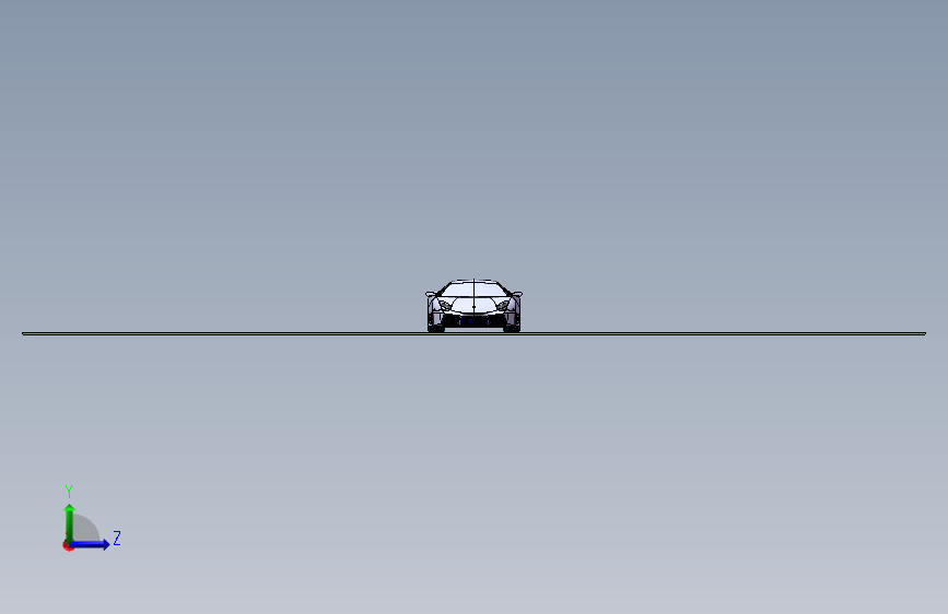 兰博基尼跑车3D打印模型 左侧视图