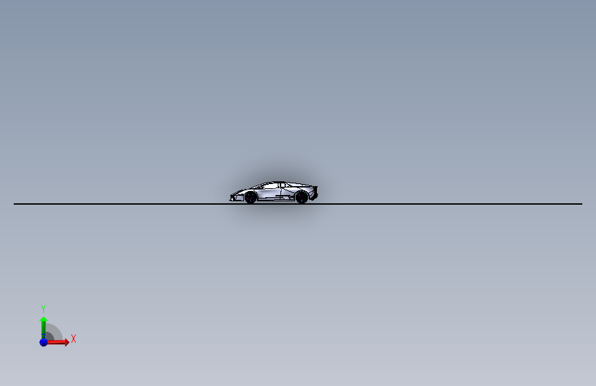 兰博基尼跑车3D打印模型 正面视图