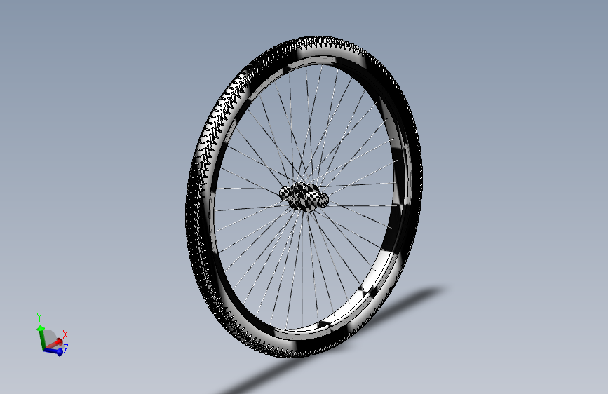 G069195-自行车轮 _ Solidworks 15=自行车轮毂轮子