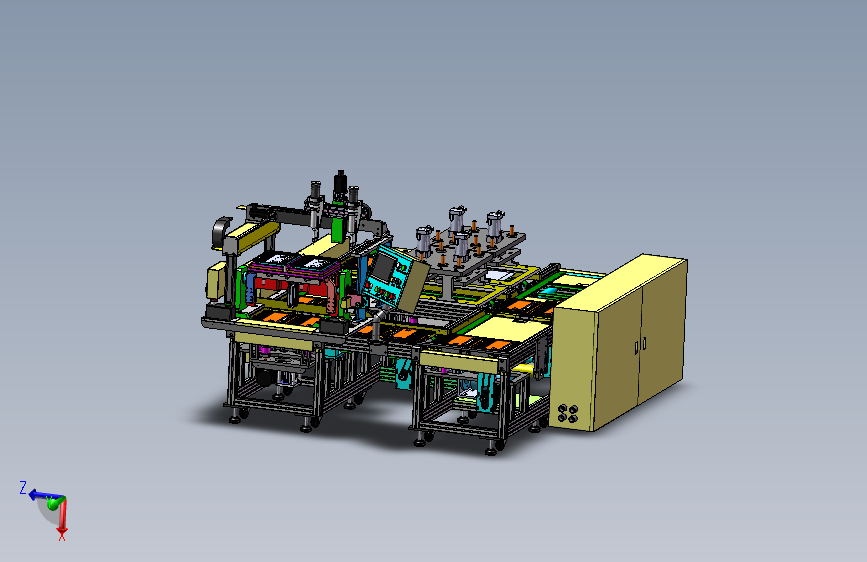 平板电脑外壳点胶热容生产线三维建模图纸 solidworks设计 附STP