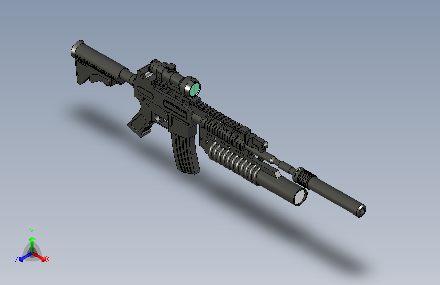 0896-M4A1 (1)=步枪、手枪仅限虚拟游戏设计，不可制作实物，否则后果自负