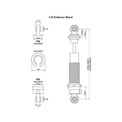 G069287-AVO 1.9英寸通用减震器线圈=减震器板簧