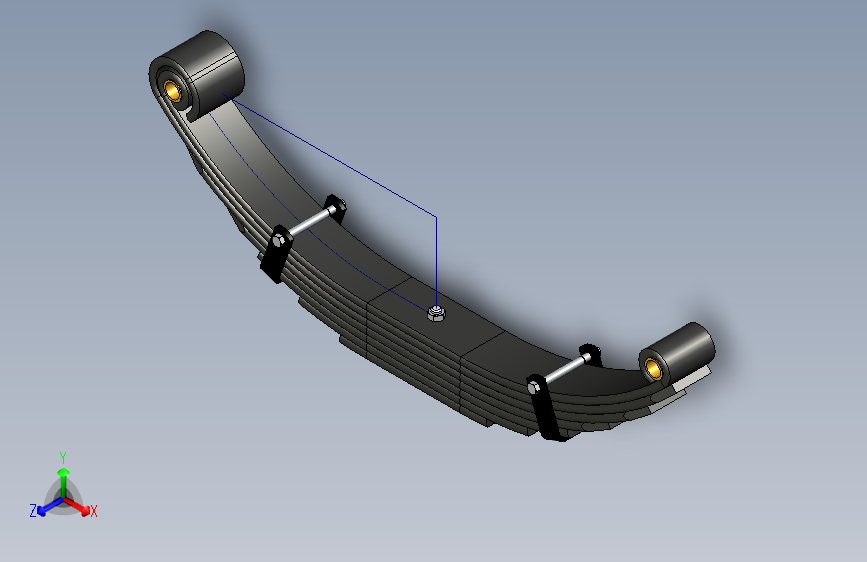 G069443-钢板弹簧 761004=减震器板簧