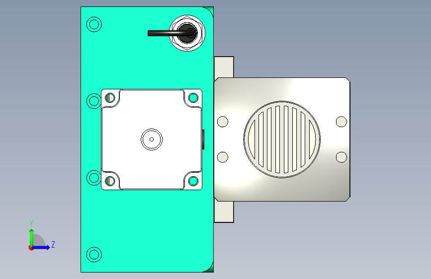 G070259-CNC PRO 2 - Z 轴=联轴器 左侧视图