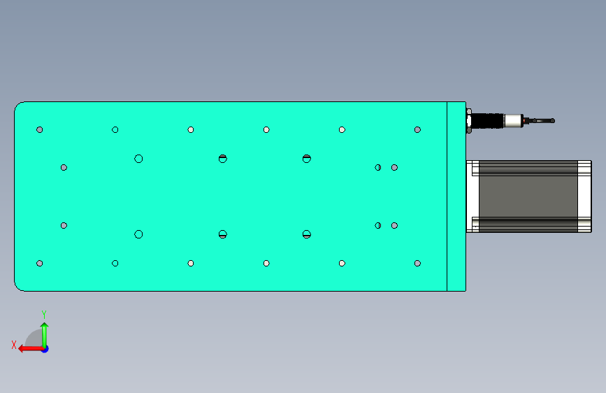 G070259-CNC PRO 2 - Z 轴=联轴器 背面视图