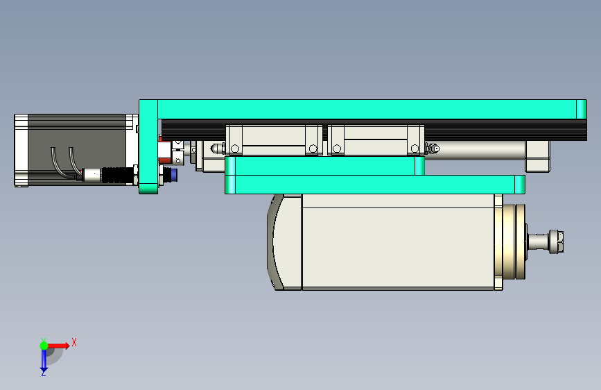 G070259-CNC PRO 2 - Z 轴=联轴器 俯视图