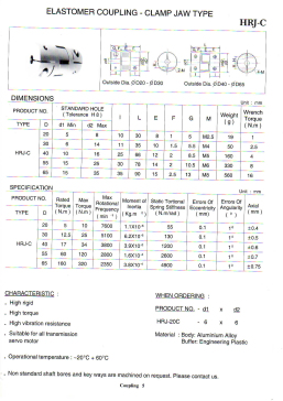 G070764-弹性体联轴器 - 夹爪型 (HRJ-C30)=联轴器