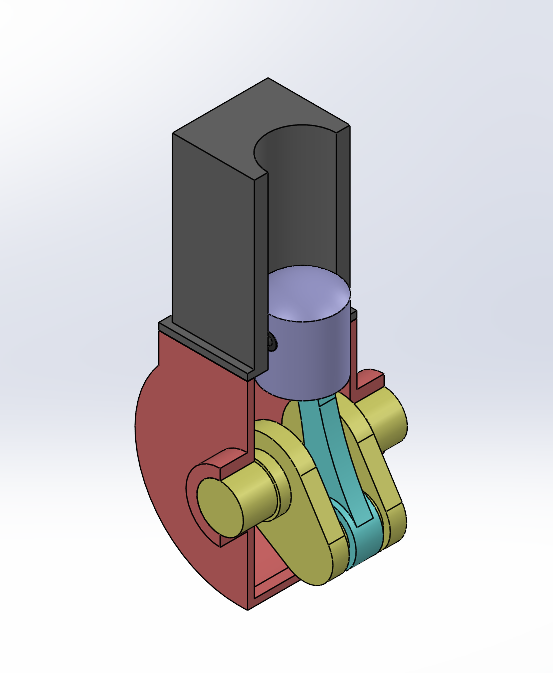 单缸发动机横截面