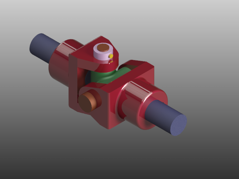 G072197-万向联轴器 _ AutoCAD 2014 3D _ 机械绘图装配=联轴器
