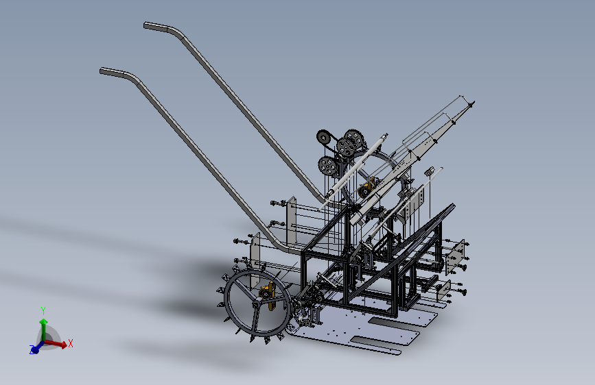 D1047-人力手拉插秧机模型文件三维SW2022无参+CAD+说明书==1269000=250