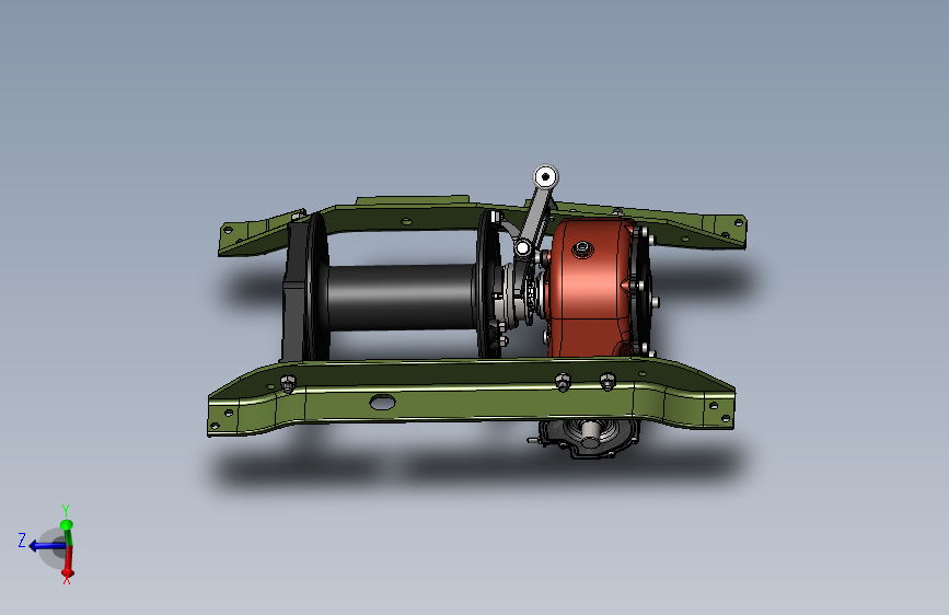 G072721-GAZ-66的绞盘=起重机吊钩卷扬机