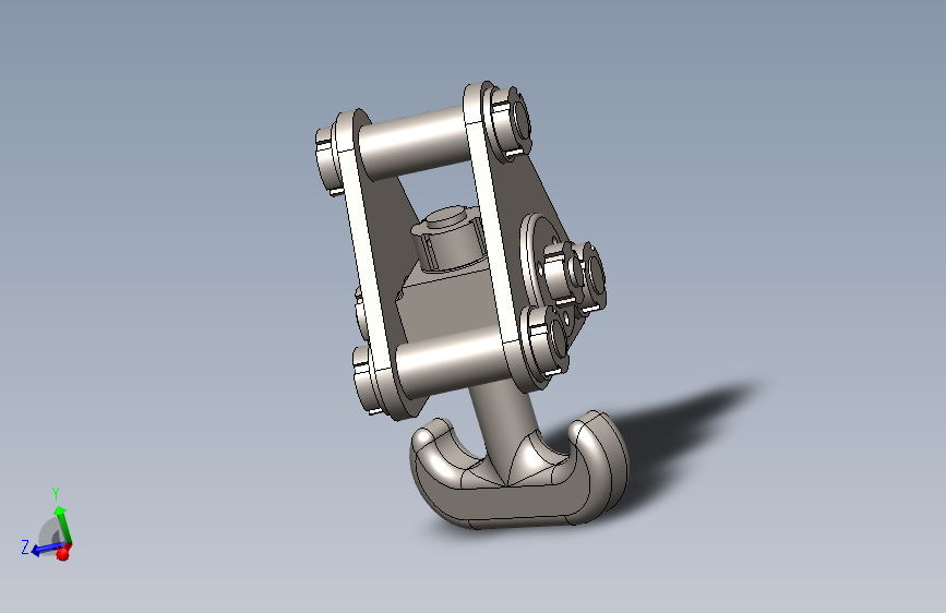 G072829-Solidworks教程#136 在Solidworks中使用Solidworks Easy Design设计起重机吊钩（组件）=起重机吊钩卷扬机