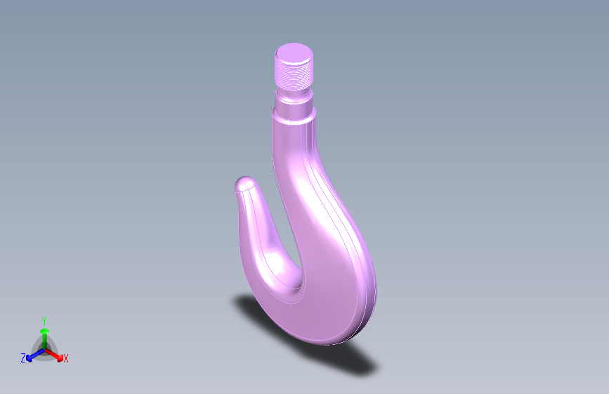 G072834-Studycadcam 3D CAD 练习 1037_起重机钩_ Gancho_ Autodesk Inventor Pro=起重机吊钩卷扬机