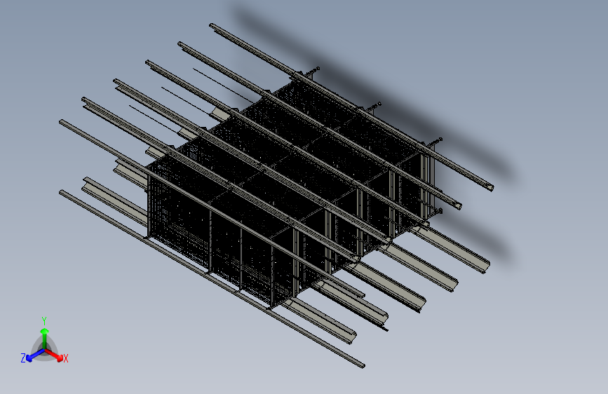 一款自动化养鸡笼具的笼体