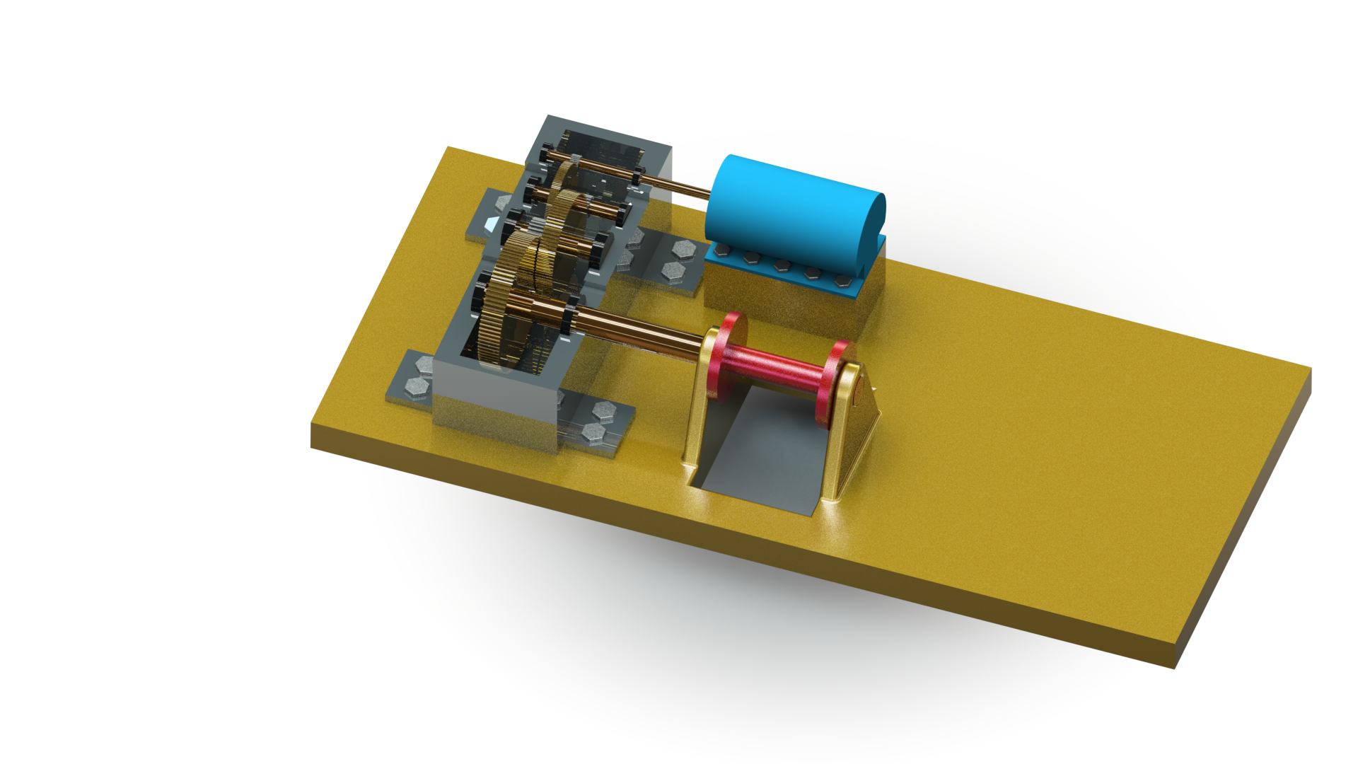 G073780-机器设计起重机变速箱=起重机吊钩卷扬机