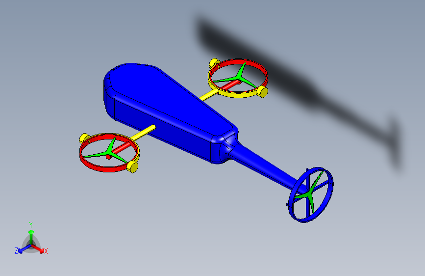 G052028-2+DOF+Bicopter+Tiltrotor带有后螺旋桨概念设计=螺旋桨