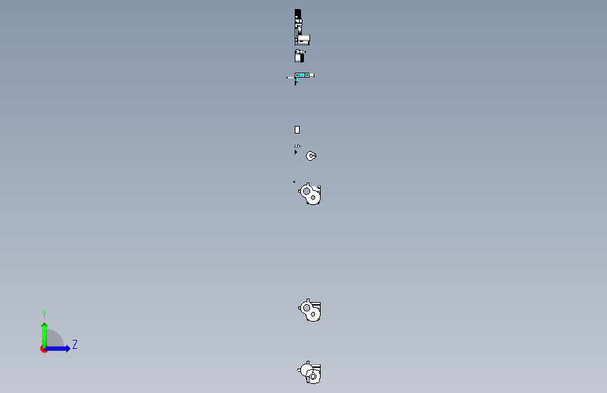 G052051-“''HAWK+40''”+6.5cc+点火发动机=发动机引擎 左侧视图
