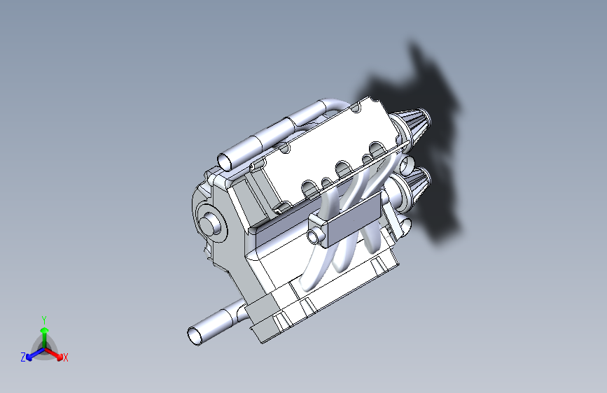 G052285-6缸V引擎+-+（SolidWorks）=发动机引擎