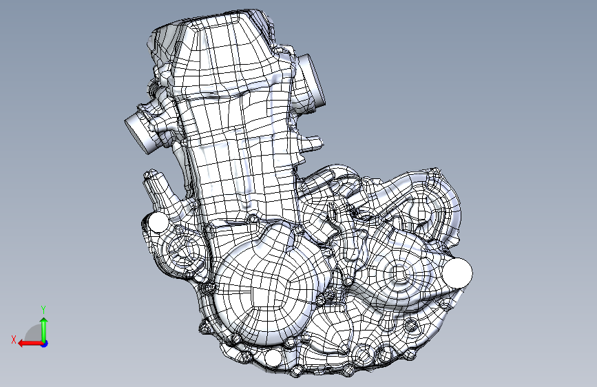 G052497-KTM+500+Enduro自行车引擎2015=发动机引擎 背面视图