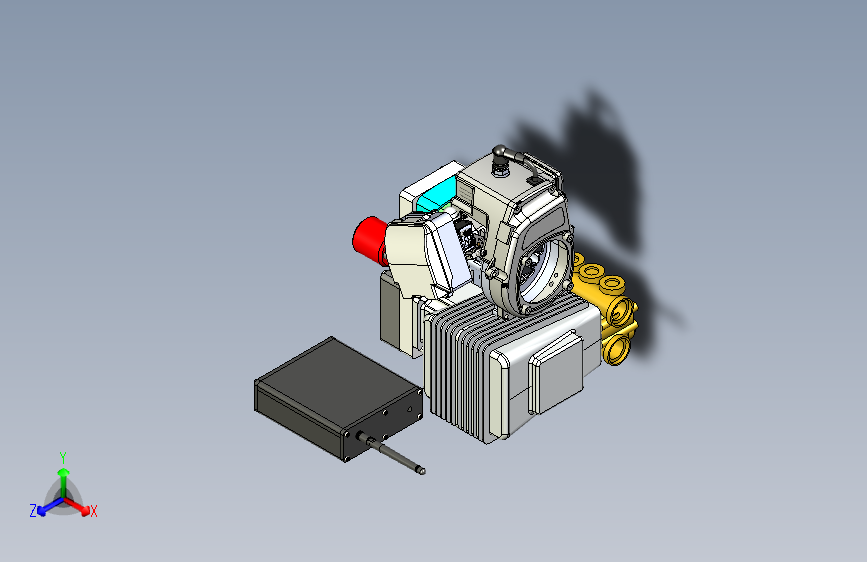 G052615-SFL-01+微型水力+dynomometer=发动机引擎