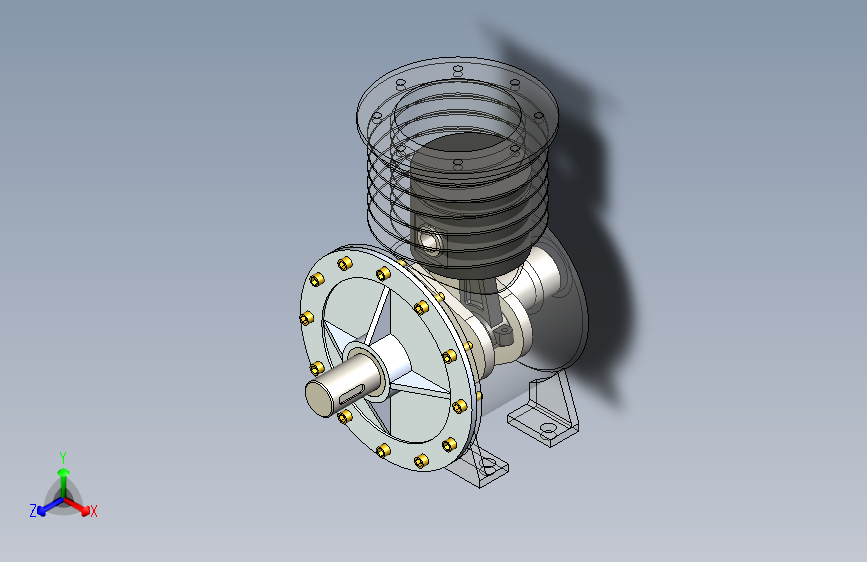 G052622-SOLIDWORKS+单活塞发动机组件及动画=发动机引擎