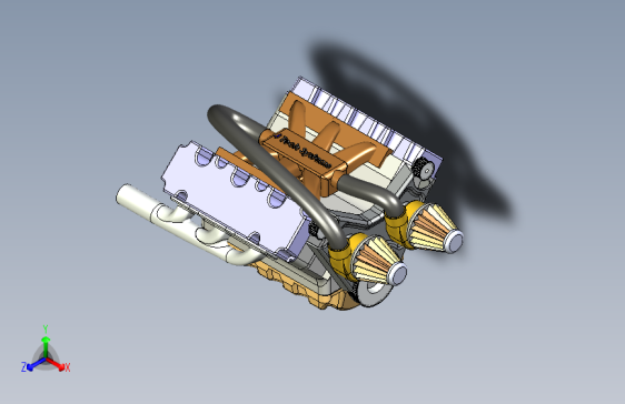 G052621-Solidworks+V6+引擎=发动机引擎