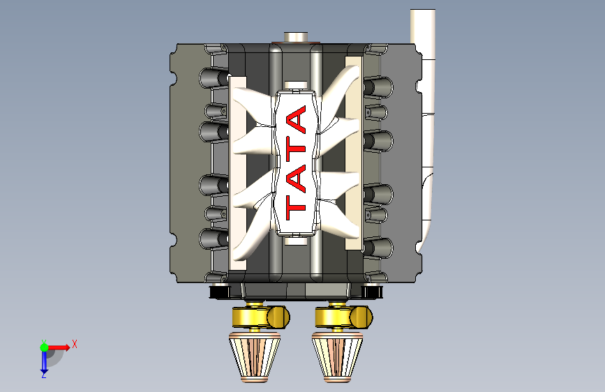 G052641-TATA+V8发动机=发动机引擎 俯视图