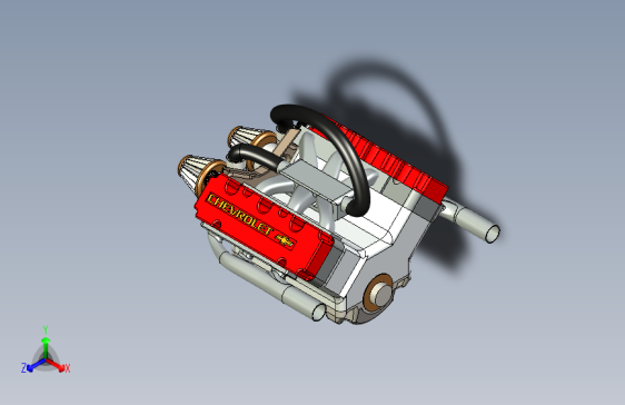 G052846-V6发动机+双涡轮+(固定)=发动机引擎