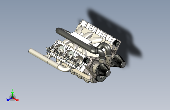 G052872-V6发动机由Solidworks设计=发动机引擎