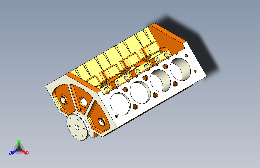 G052980-V8发动机工作内部构造=发动机引擎