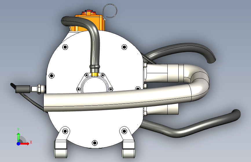 G053119-wip+_+Go+Kart+Rotary(Wankel)发动机=发动机引擎 正面视图
