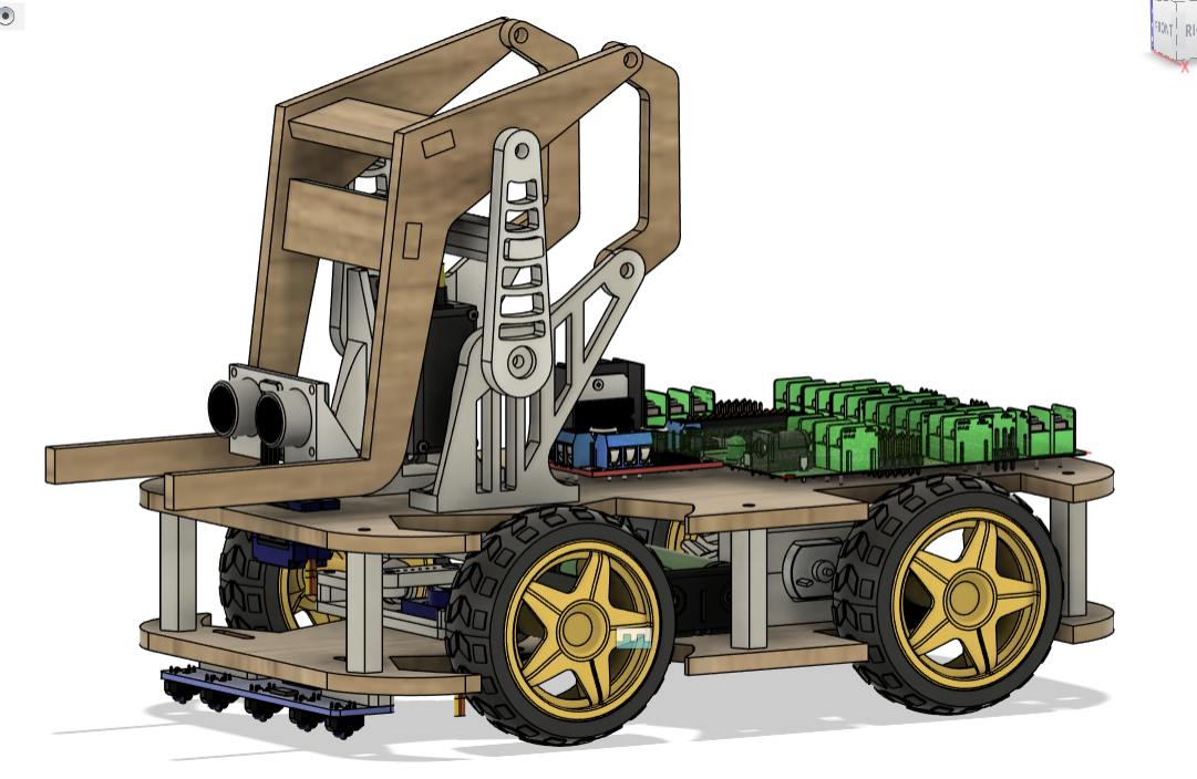 简易AGV编程小车结构3D图纸 STEP格式