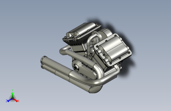 G053793-哈雷戴维森V型发动机，Solidworks2011=发动机引擎