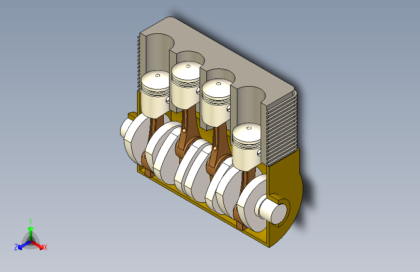 G053841-活塞发动机，玩具发动机，发动机，教育，Solidworks，电机=发动机引擎